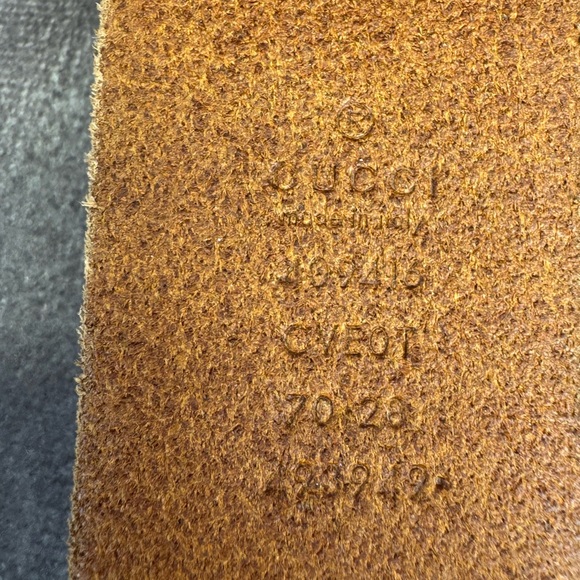 Gucci Raw Edge Unfinished Wide Marmont Double G Leather Belt 409416 70/28 - Picture 9 of 9